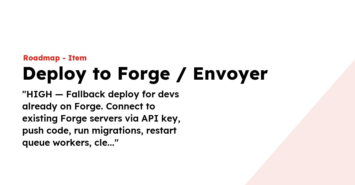 Deploy to Forge / Envoyer - LaraCopilot