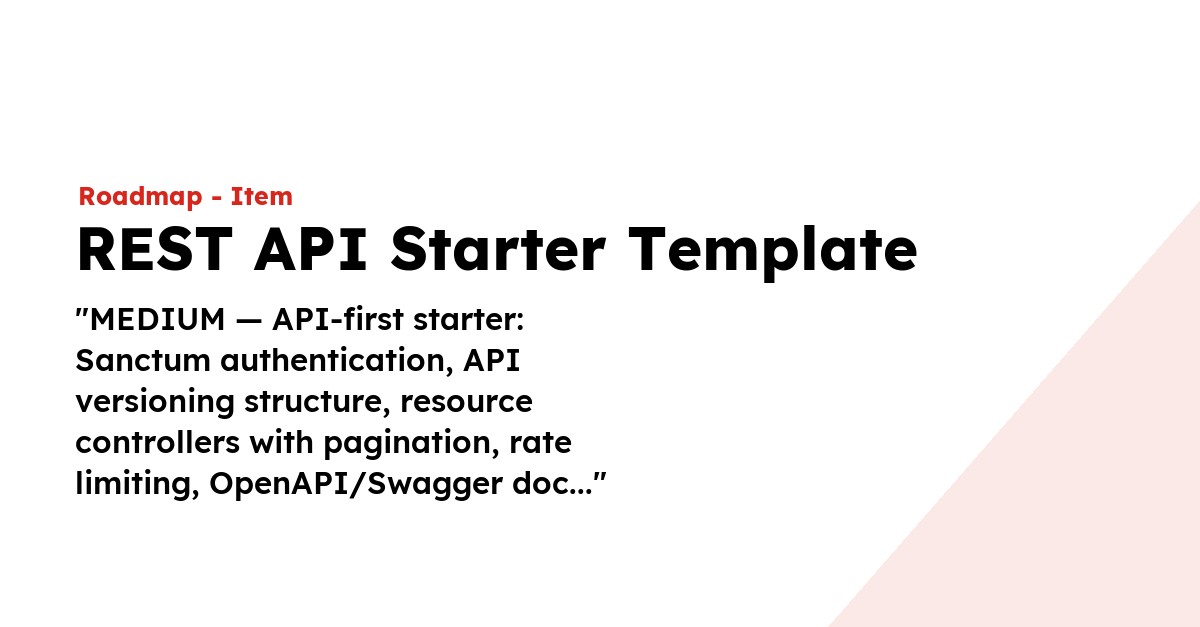 REST API Starter Template - LaraCopilot