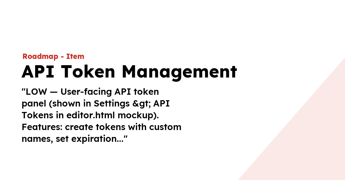 API Token Management - LaraCopilot
